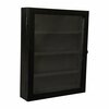 Flash Furniture Maverick 11x14 Solid Pine Medals Display Case w/3 Channel Grooved Removable Shelves in Black HMHD-23M014YBN1-BLK-1114-GG